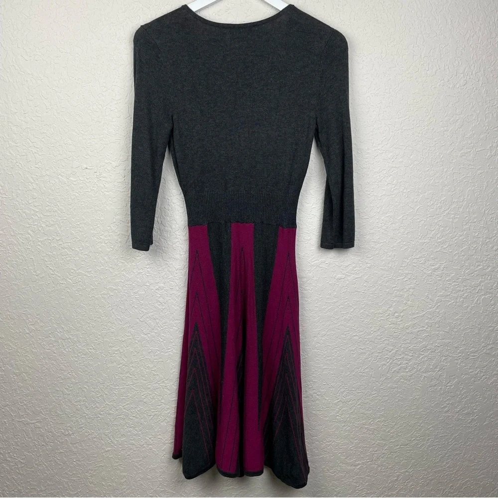 Spense Geometric Patterned Flair Knitware Dress Size Small - Picture 7 of 8